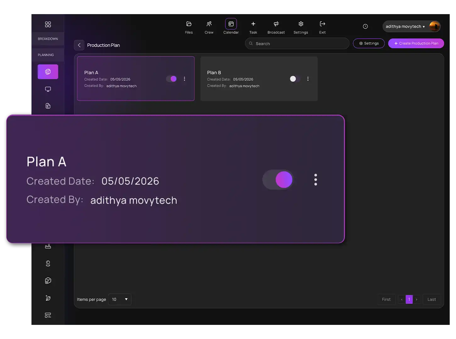 Production planning system overview